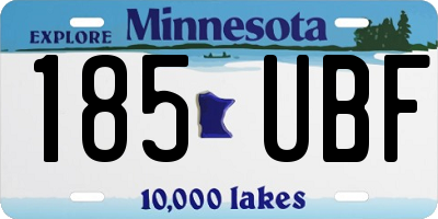 MN license plate 185UBF