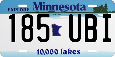 MN license plate 185UBI