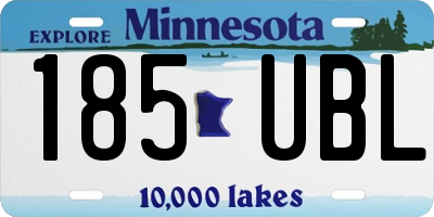 MN license plate 185UBL