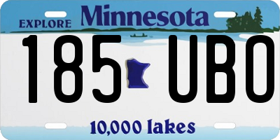MN license plate 185UBO