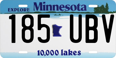 MN license plate 185UBV