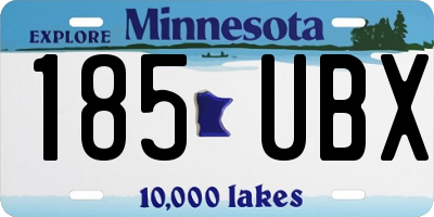 MN license plate 185UBX
