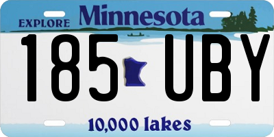 MN license plate 185UBY