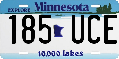 MN license plate 185UCE