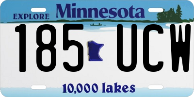 MN license plate 185UCW