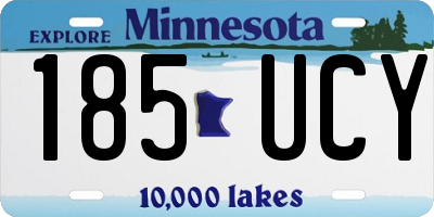 MN license plate 185UCY