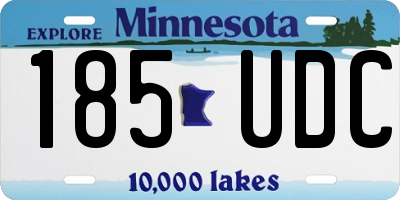 MN license plate 185UDC