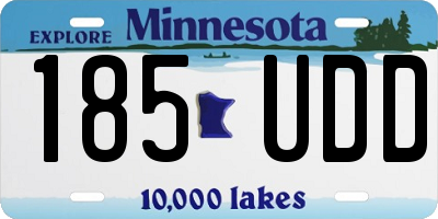MN license plate 185UDD