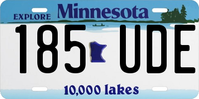 MN license plate 185UDE