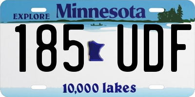 MN license plate 185UDF