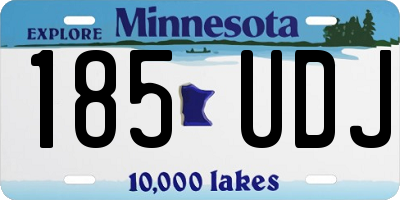 MN license plate 185UDJ