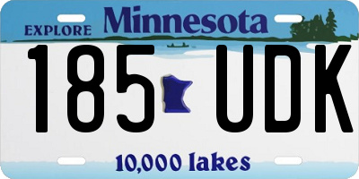 MN license plate 185UDK