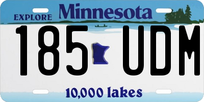 MN license plate 185UDM