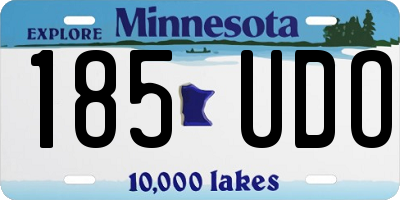 MN license plate 185UDO