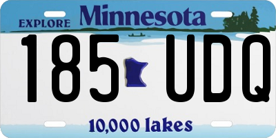 MN license plate 185UDQ