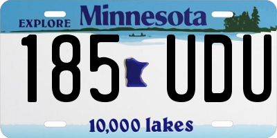 MN license plate 185UDU