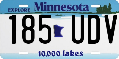 MN license plate 185UDV