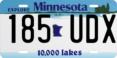 MN license plate 185UDX