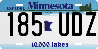 MN license plate 185UDZ