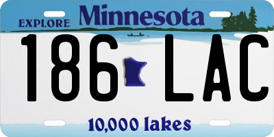 MN license plate 186LAC