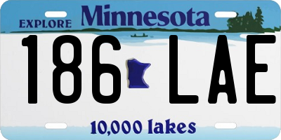 MN license plate 186LAE