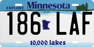 MN license plate 186LAF