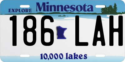 MN license plate 186LAH