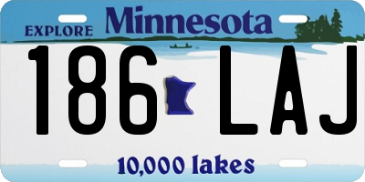 MN license plate 186LAJ