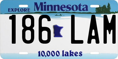 MN license plate 186LAM