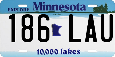 MN license plate 186LAU