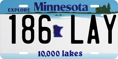 MN license plate 186LAY