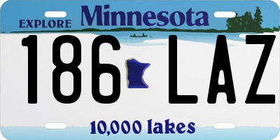 MN license plate 186LAZ