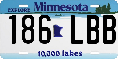 MN license plate 186LBB