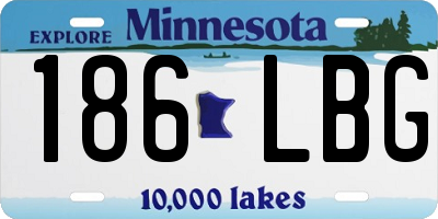 MN license plate 186LBG