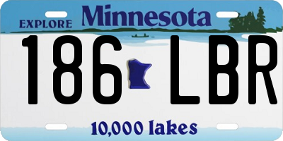 MN license plate 186LBR