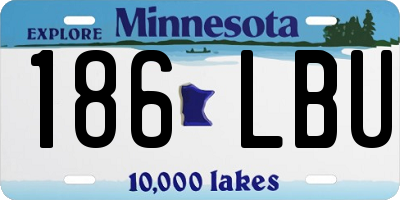 MN license plate 186LBU