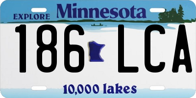 MN license plate 186LCA