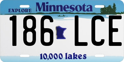 MN license plate 186LCE