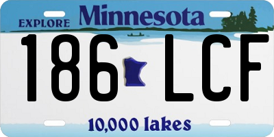 MN license plate 186LCF