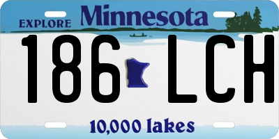 MN license plate 186LCH