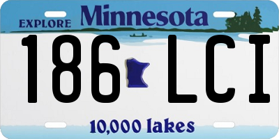 MN license plate 186LCI