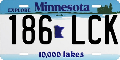 MN license plate 186LCK