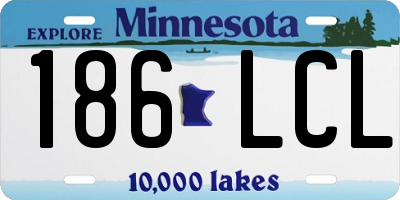 MN license plate 186LCL