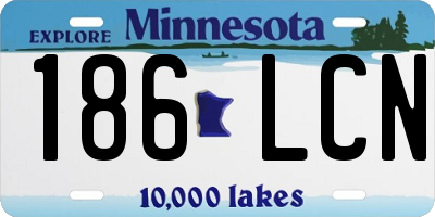 MN license plate 186LCN