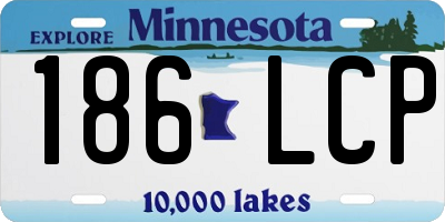 MN license plate 186LCP