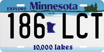 MN license plate 186LCT