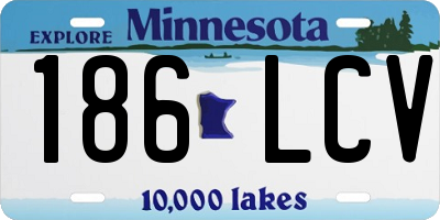 MN license plate 186LCV