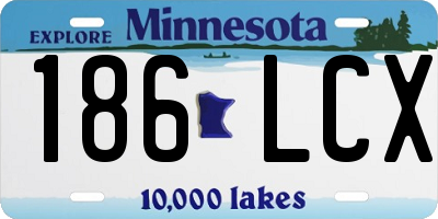MN license plate 186LCX