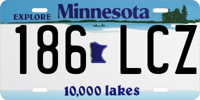 MN license plate 186LCZ