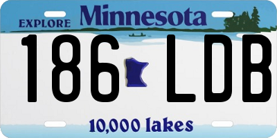 MN license plate 186LDB